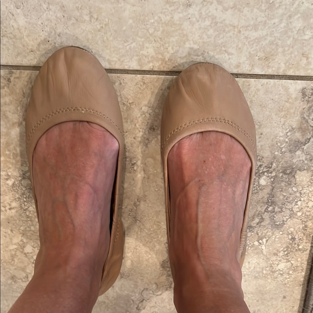 Lucky Brand Beige Leather Flats